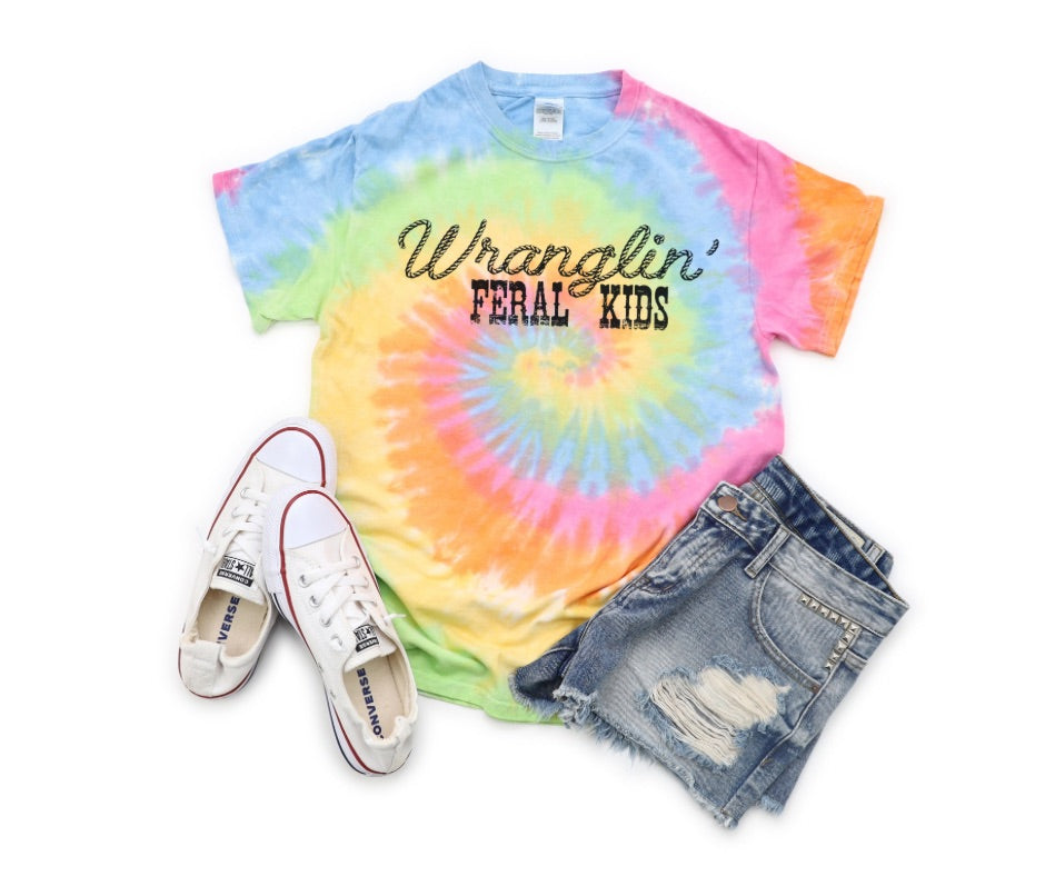 Wranglin’ feral kids tie-dye (wholesale)