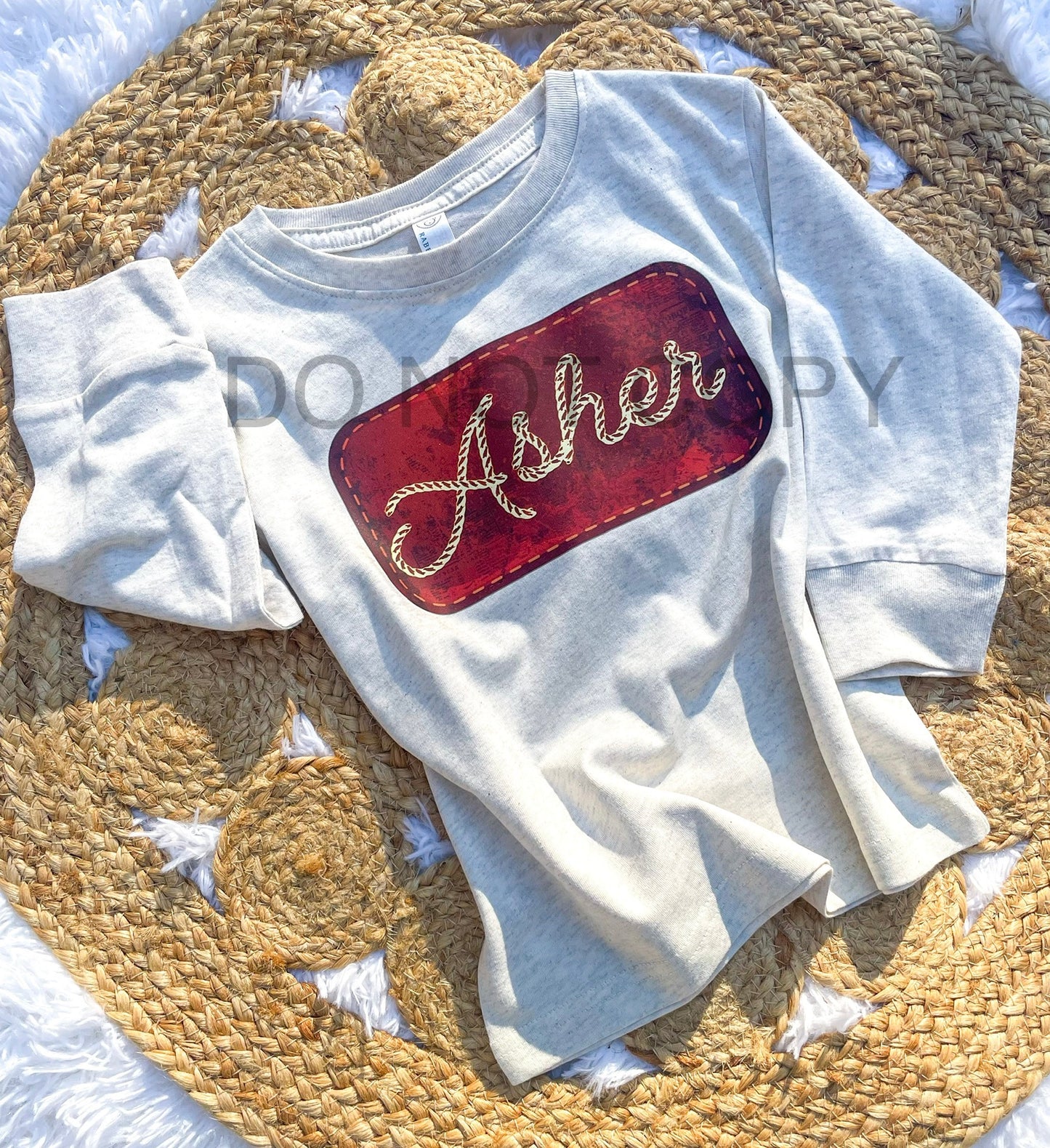 Faux leather name patch (wholesale)