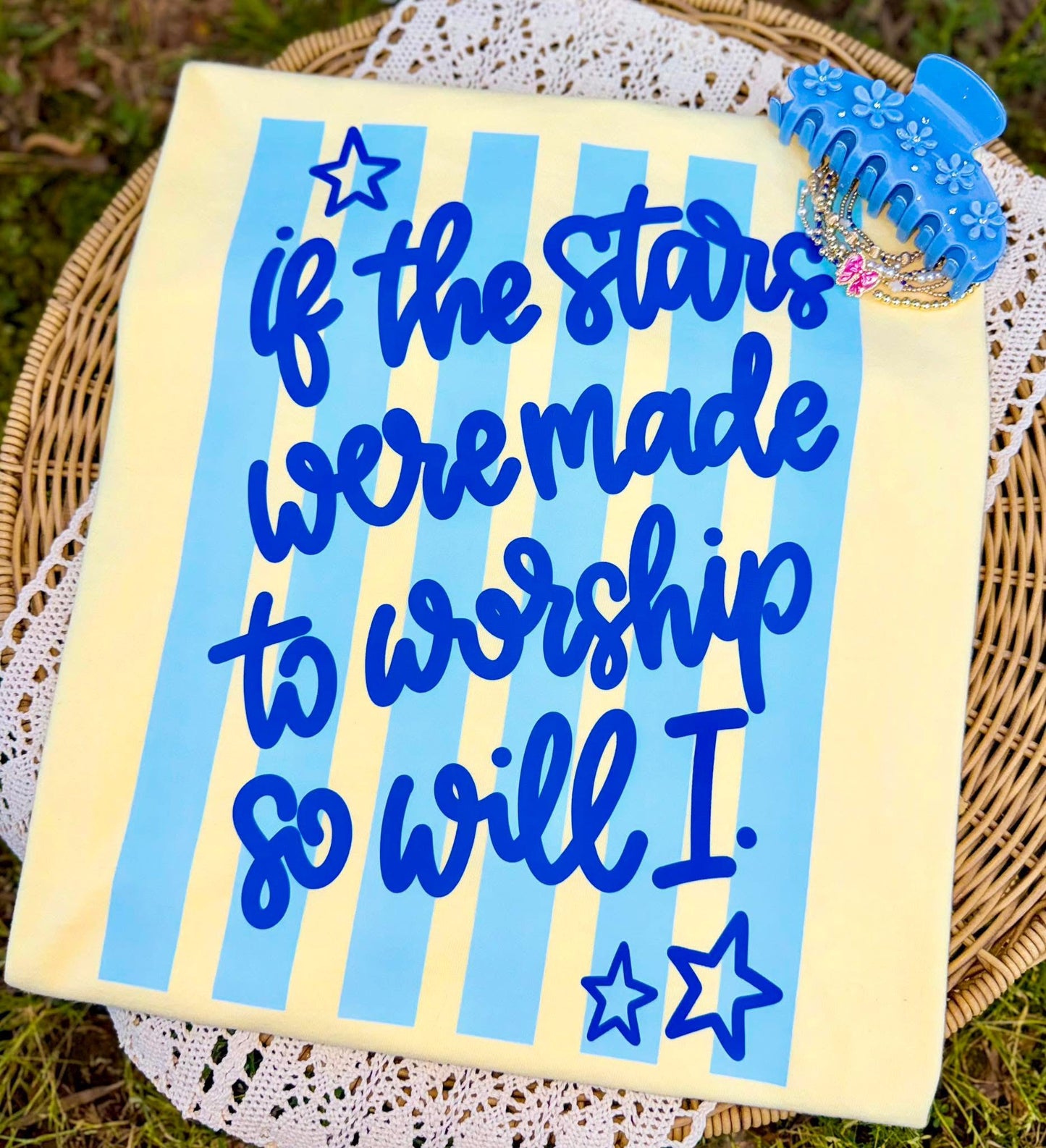 Stars Were Made to Worship So Will I *blue on blue* (wholesale)