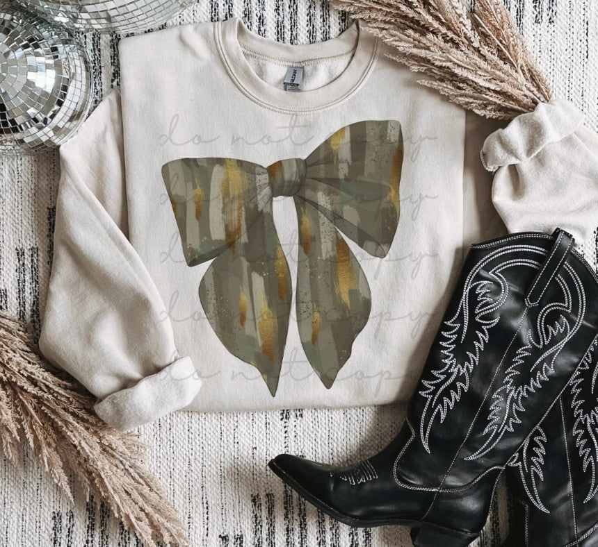 brushstroke camo bow (wholesale)