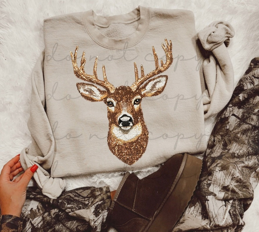 faux sequin deer (wholesale)