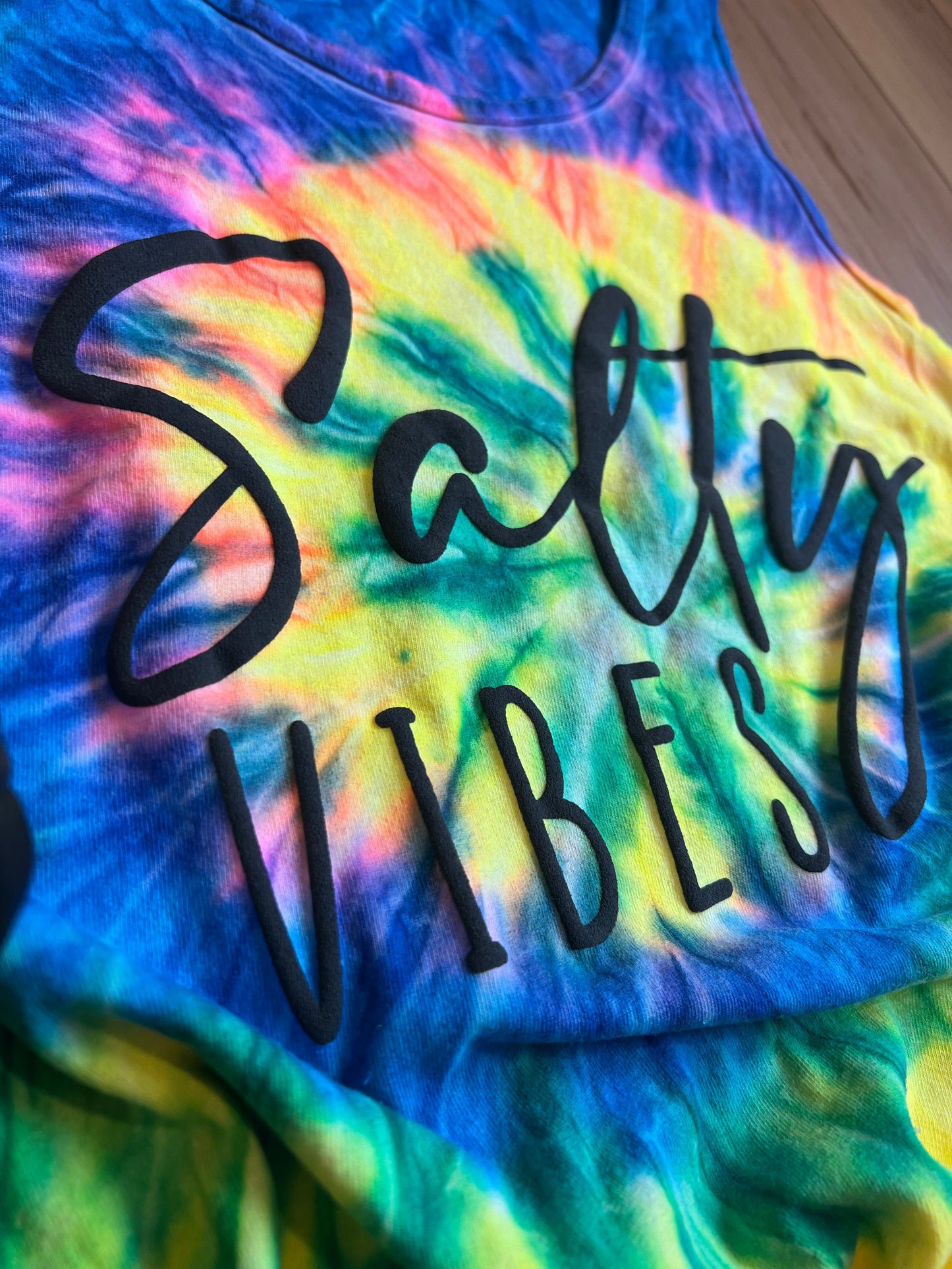 Salty Vibes PUFF Tie Dye Tank