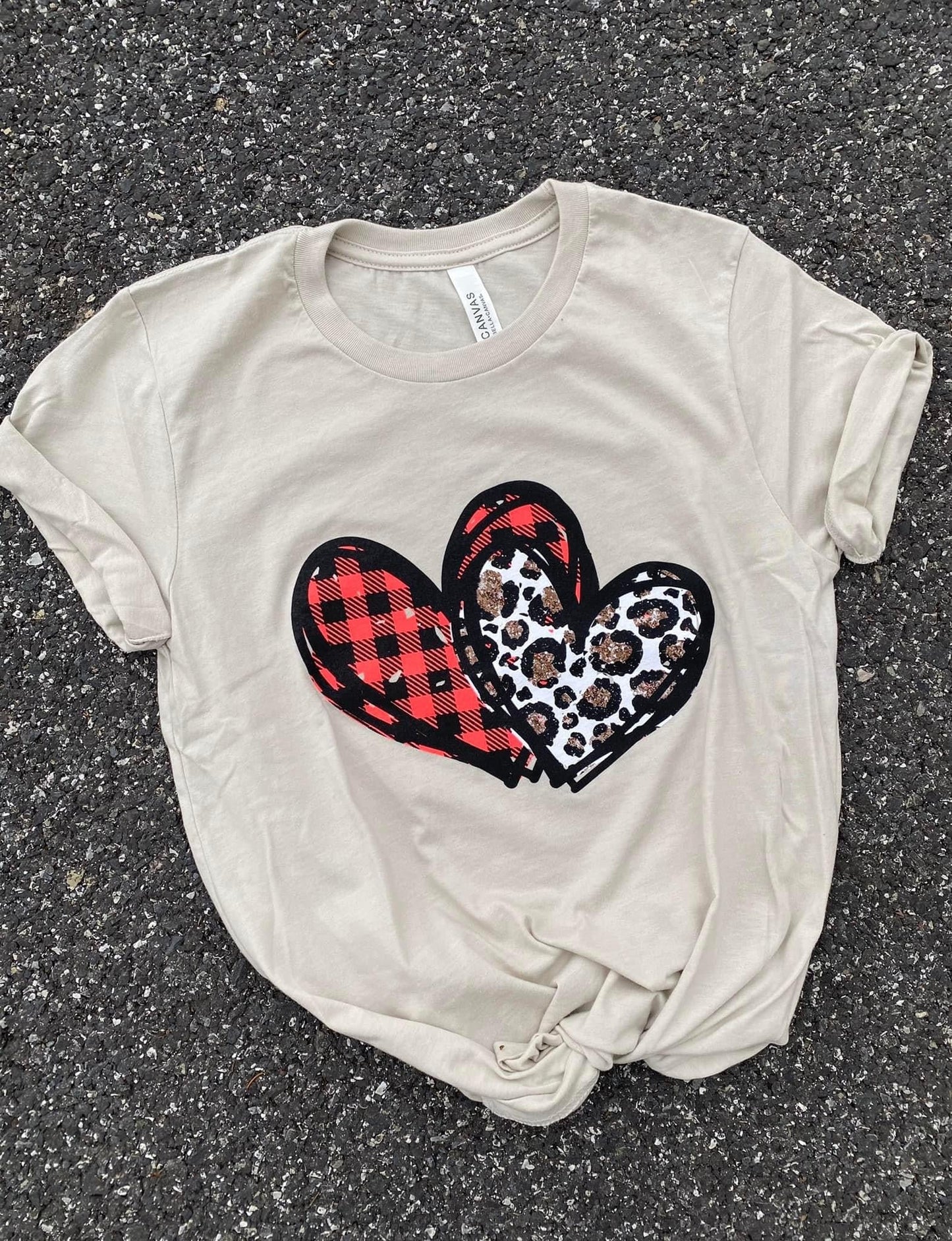 Leopard Plaid Heart - RTS
