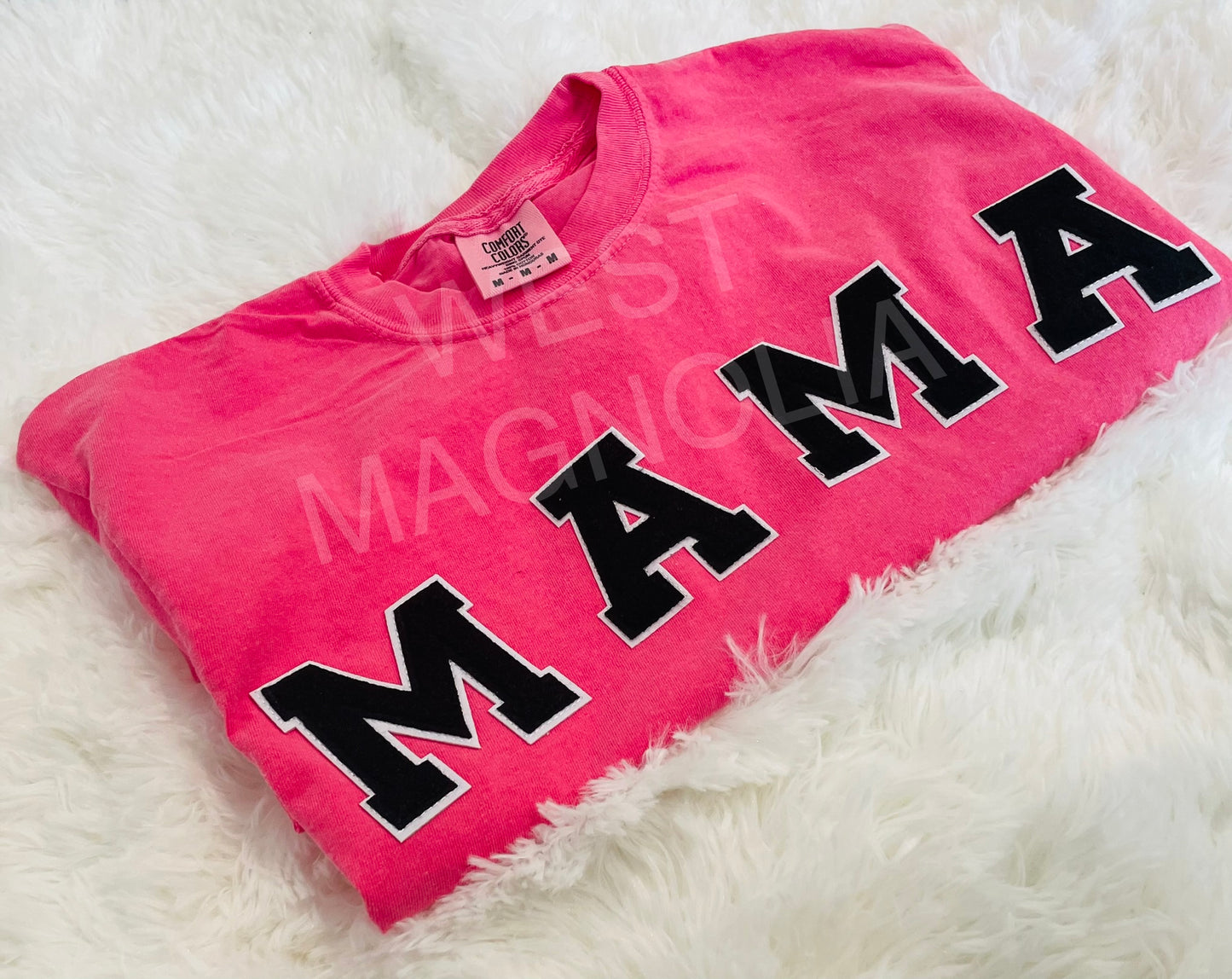 varsity MAMA patch tee (wholesale)