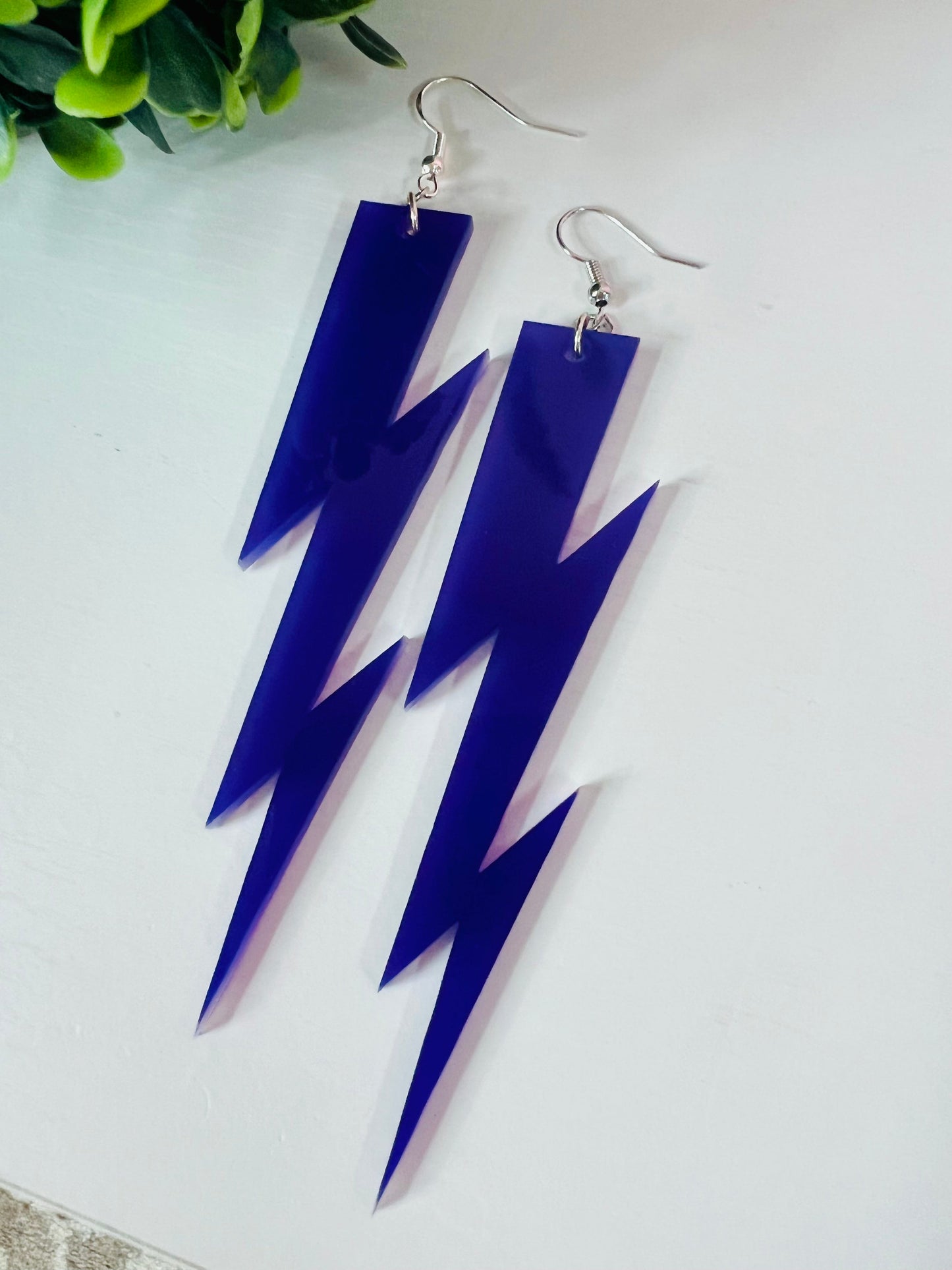 Royal Purple Bolt Earrings