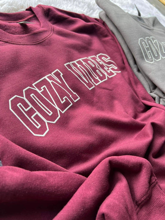 Cozy Vibes PUFF ink Crew PREORDER (SHIP DATE 9/29)