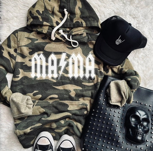 vintage camo mama hoodie (wholesale)