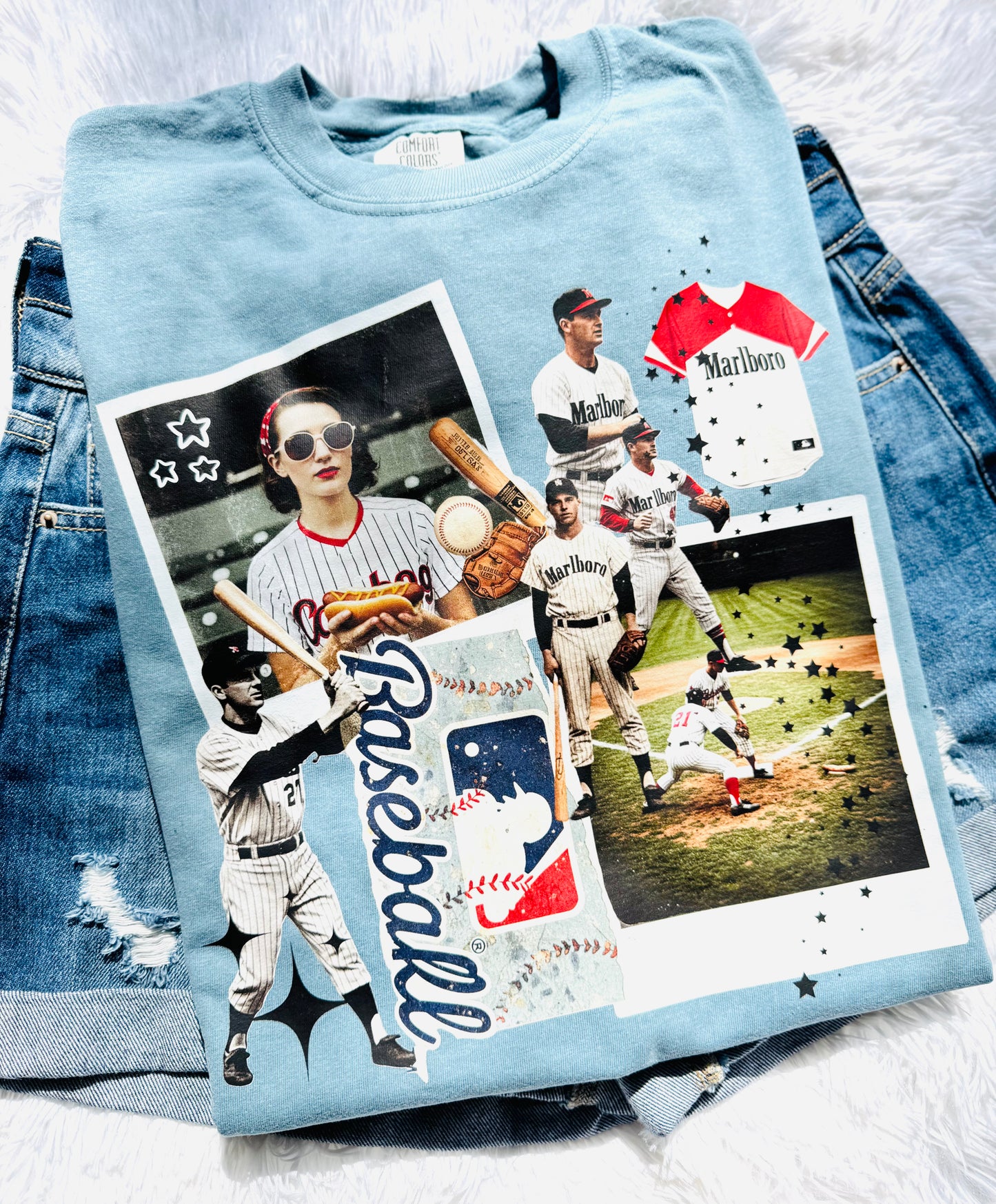 retro baseball collage (wholesale)