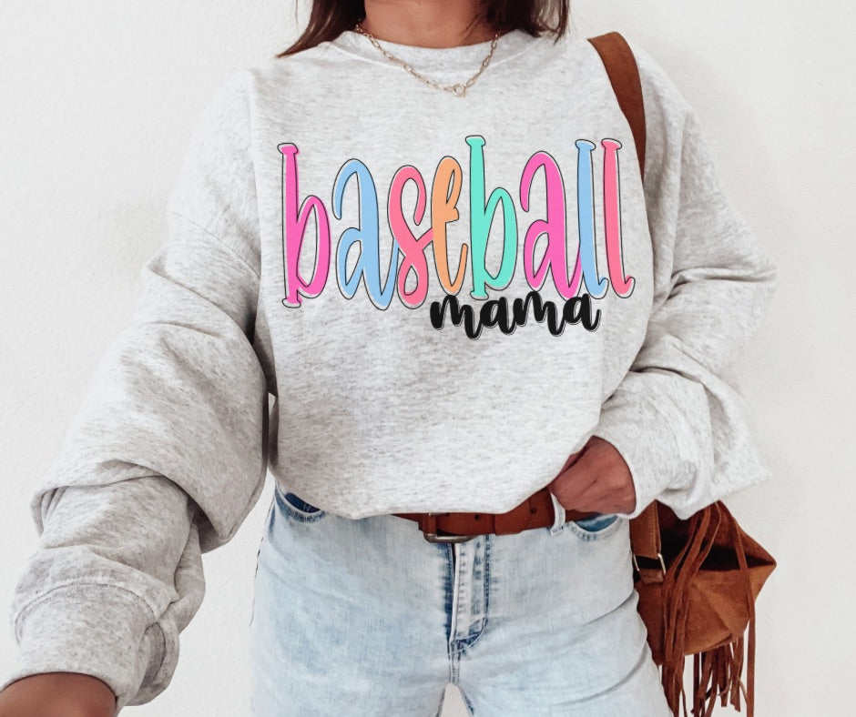 colorful baseball mama (wholesale)
