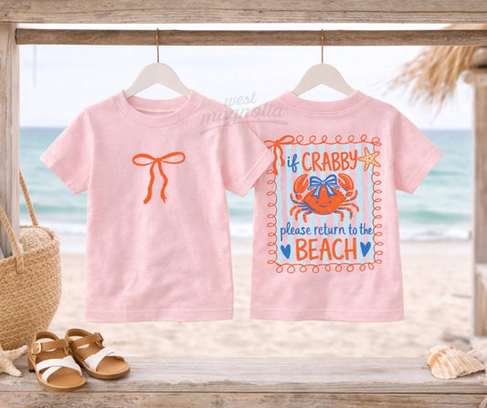 if crabby please return to beach KIDS (wholesale)