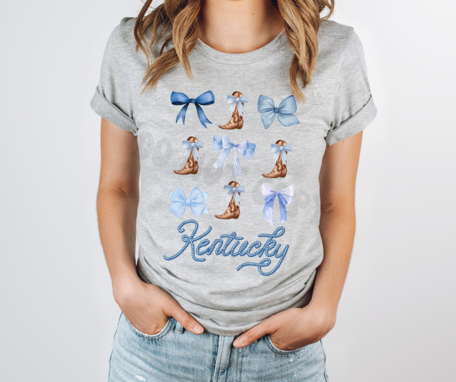 Kentucky blue boots & bows (wholesale)