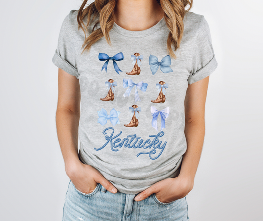 Kentucky blue boots & bows (wholesale)