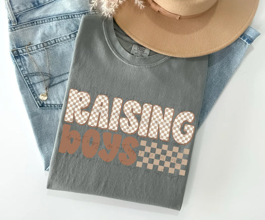 Raising boys neutral checkered (wholesale)