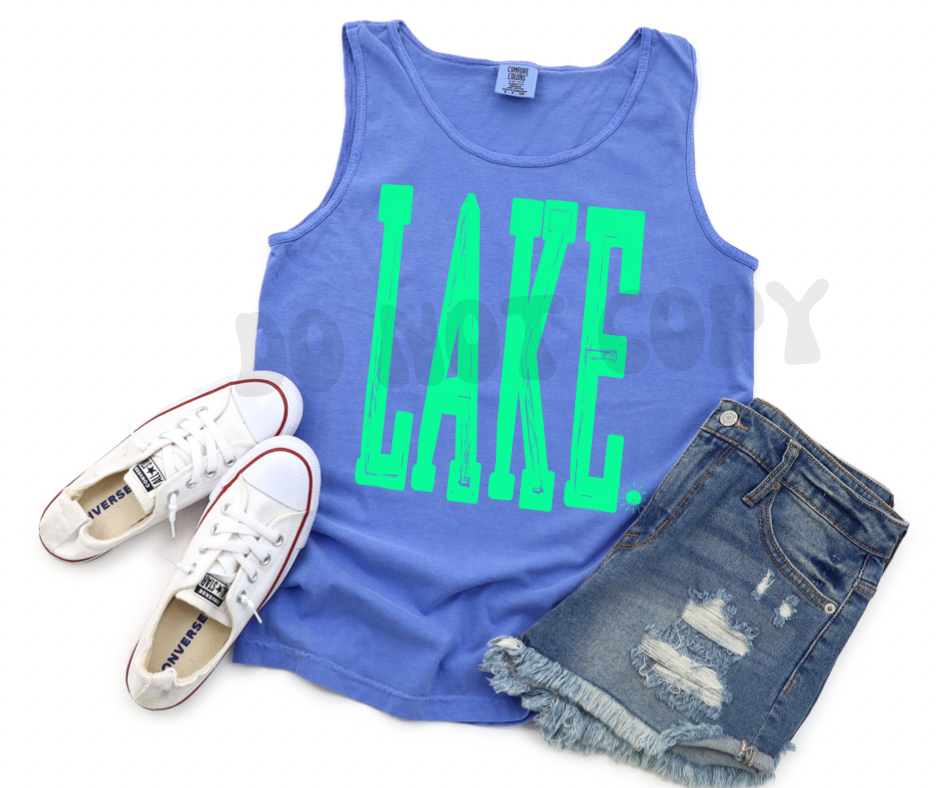 neon lake tee/tank (wholesale)