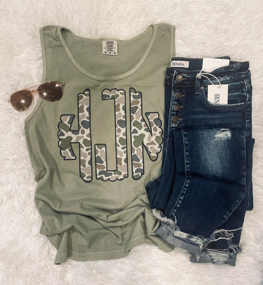 Duck Camo Monogram Tee/Tank