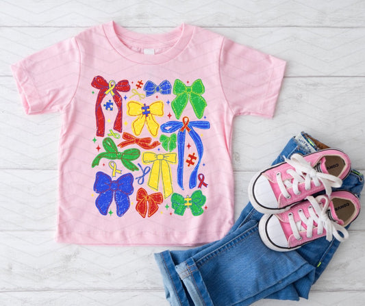 Autism Awareness coquette KIDS (wholesale)