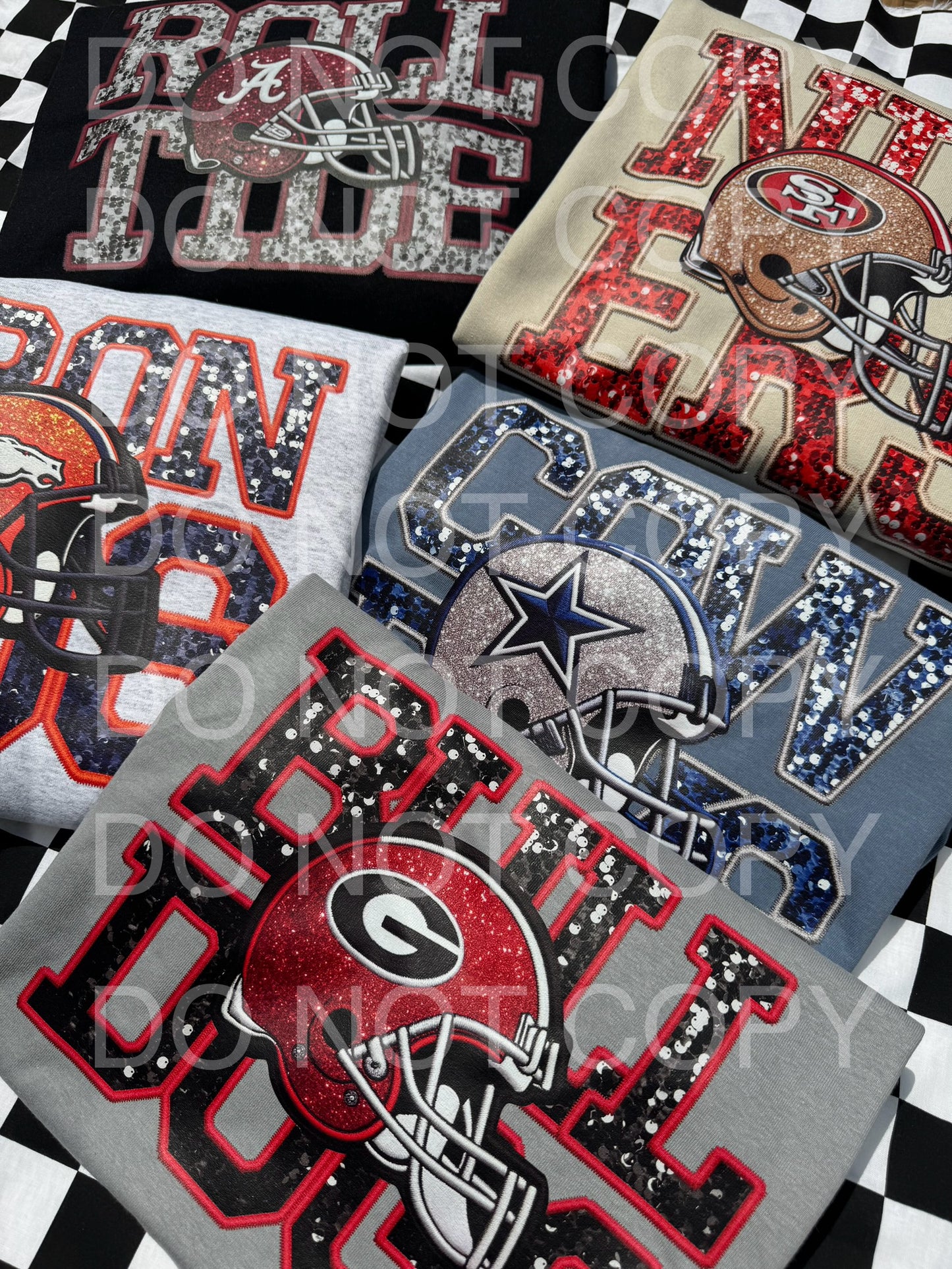 team faux sequin/embroidery (wholesale)