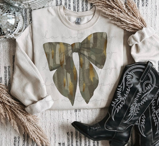 brushstroke camo bow (wholesale)