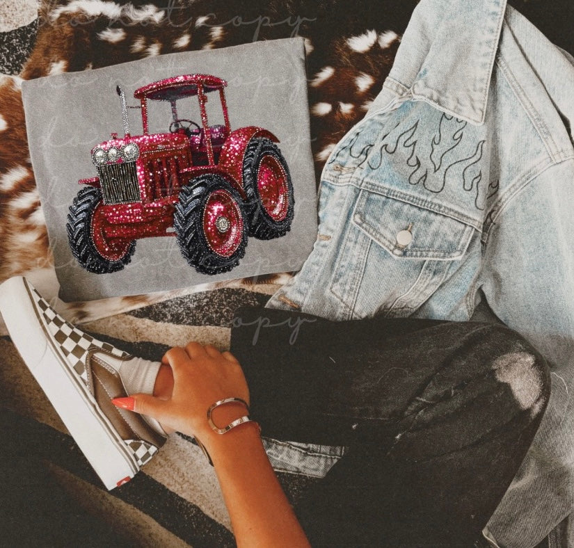 faux sequin tractor (wholesale)