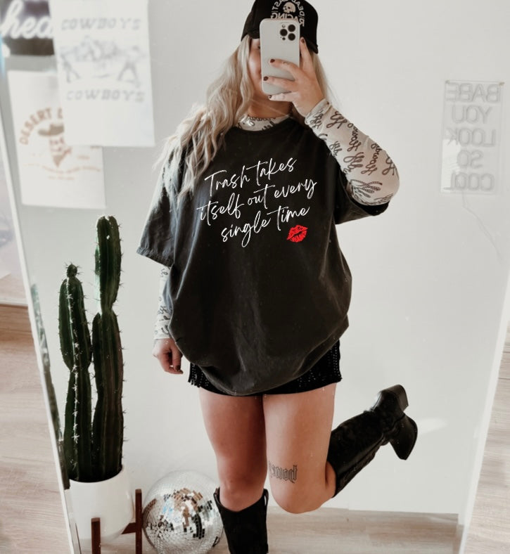 trash takes itself out every single time tee (wholesale)