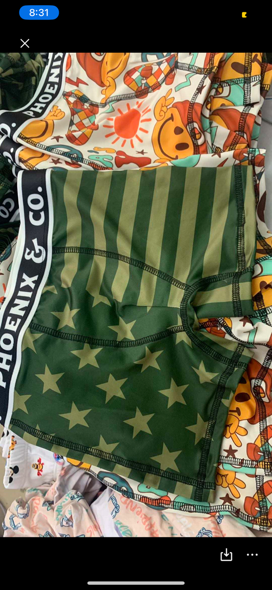 Green flag boxer briefs