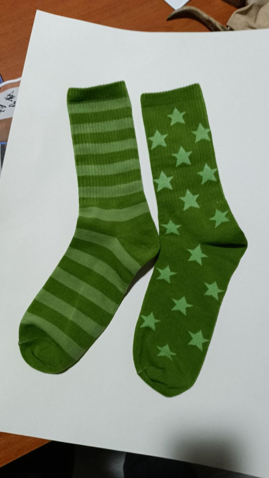 GREEN STARS & STRIPES SOCKS