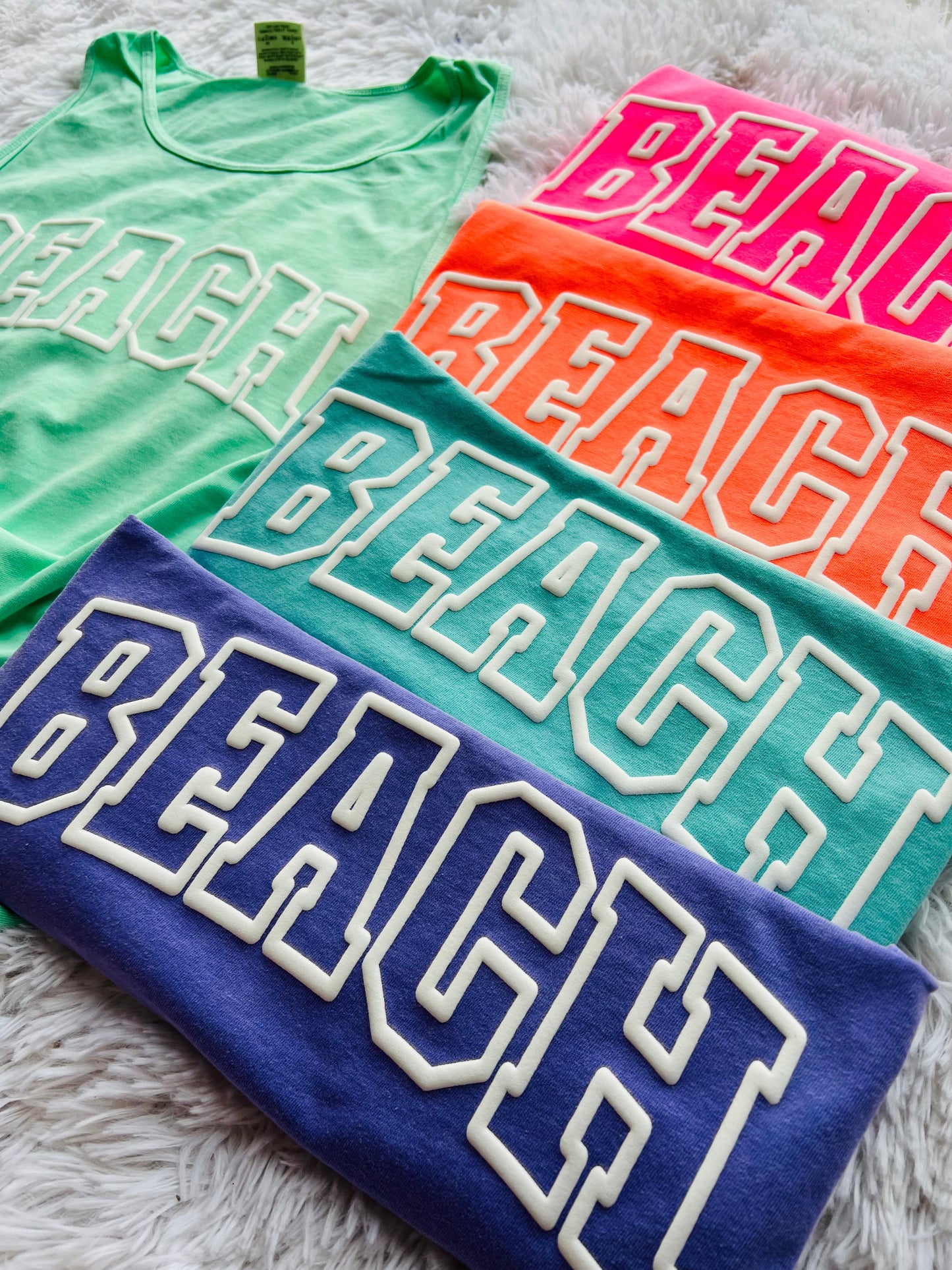 Neon Beach PUFF Tanks PREORDER (SHIP DATE 7/5)