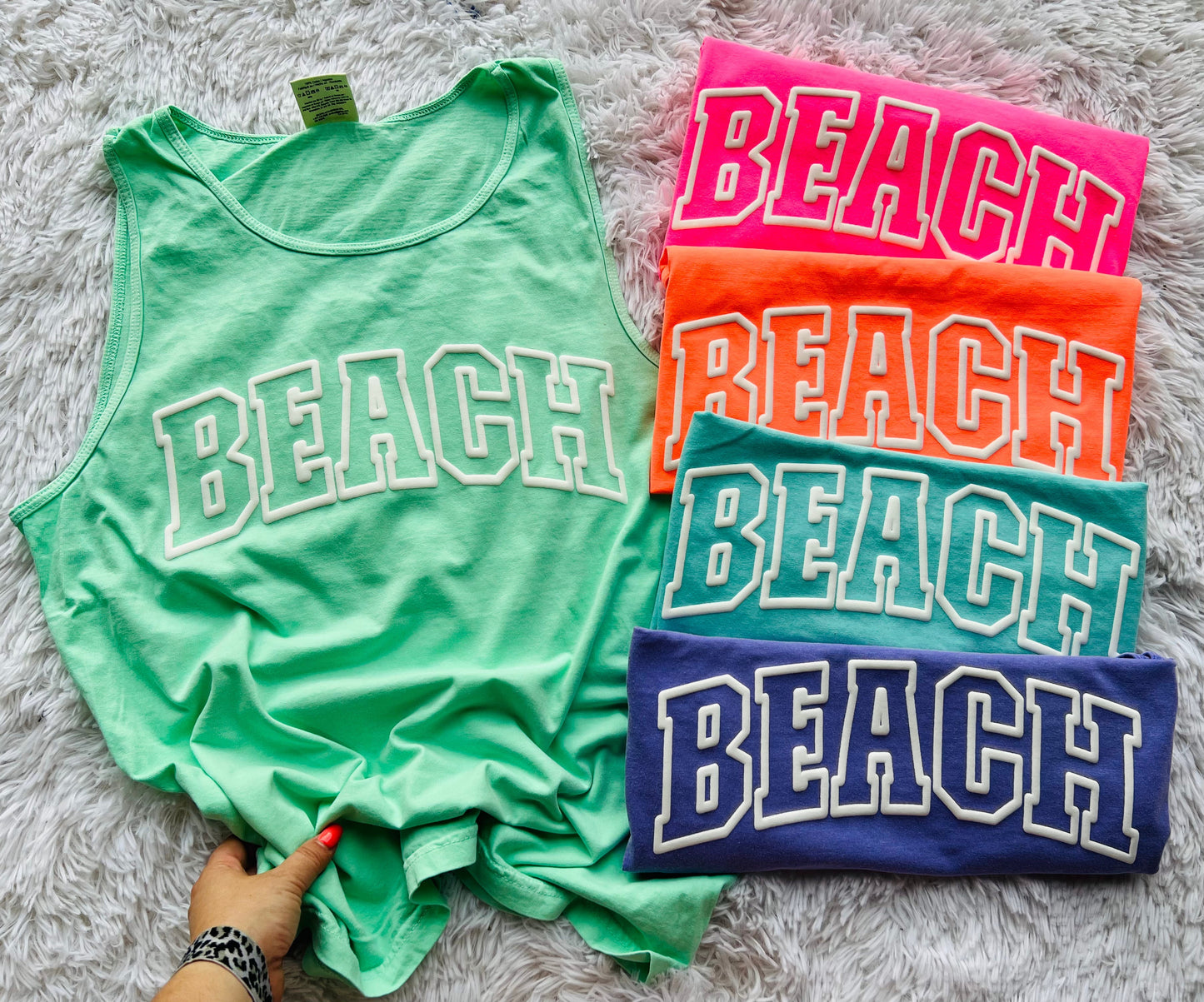 Neon Beach PUFF Tanks PREORDER (SHIP DATE 7/5)