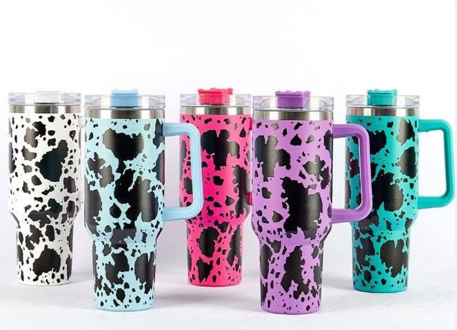 RTS Cow Print 40oz Tumblers