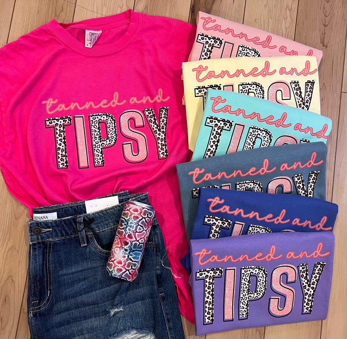 Tanned & Tipsy Rainbow Leopard PREORDER (SHIP DATE 6/22)