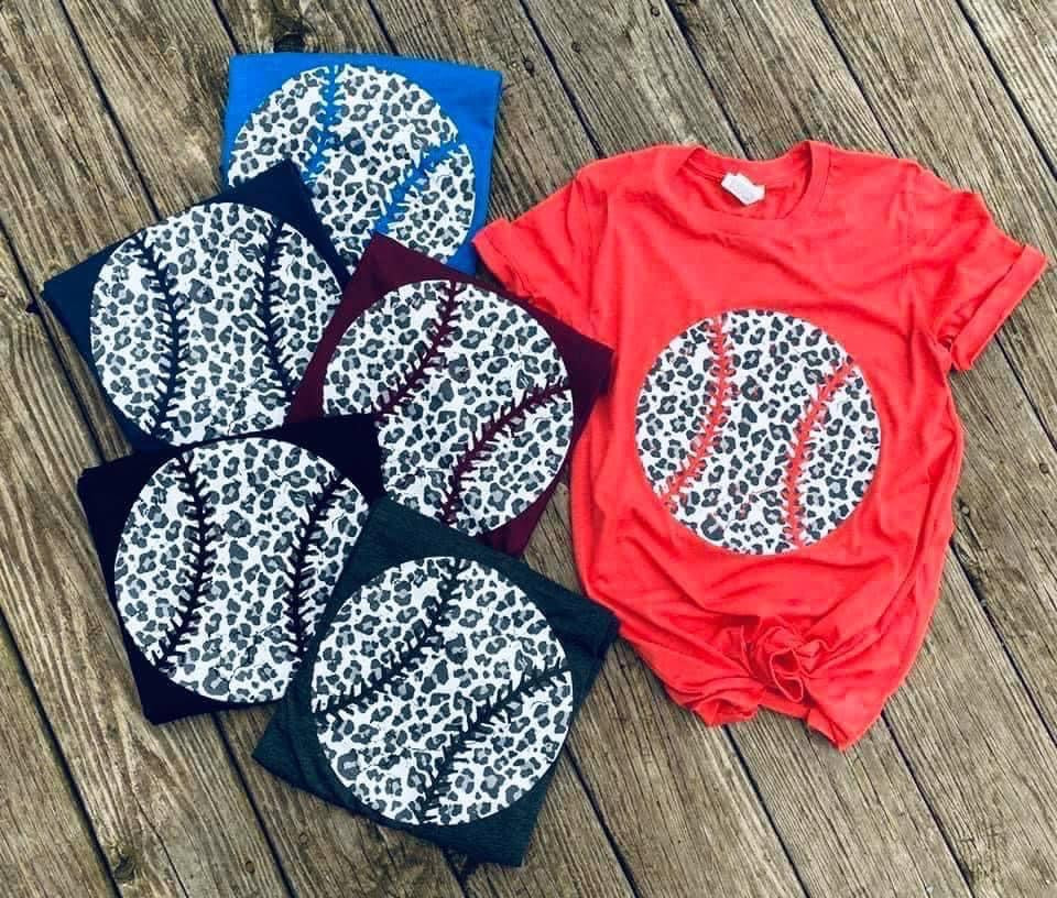 Leopard Baseball Tees (SHIP DATE 2/28)