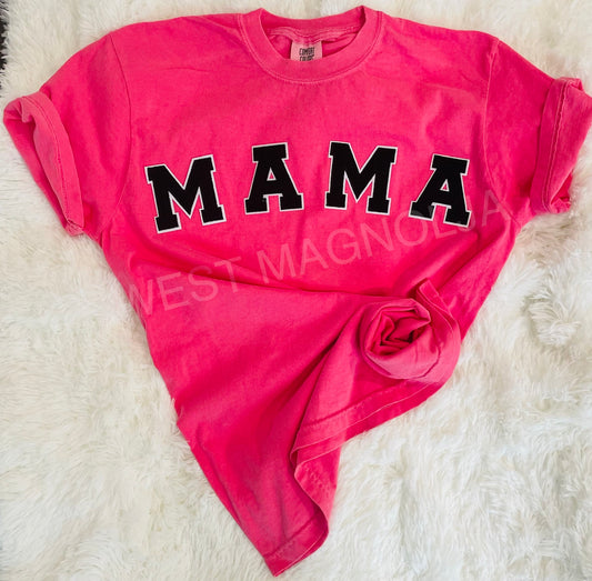 varsity MAMA patch tee (wholesale)