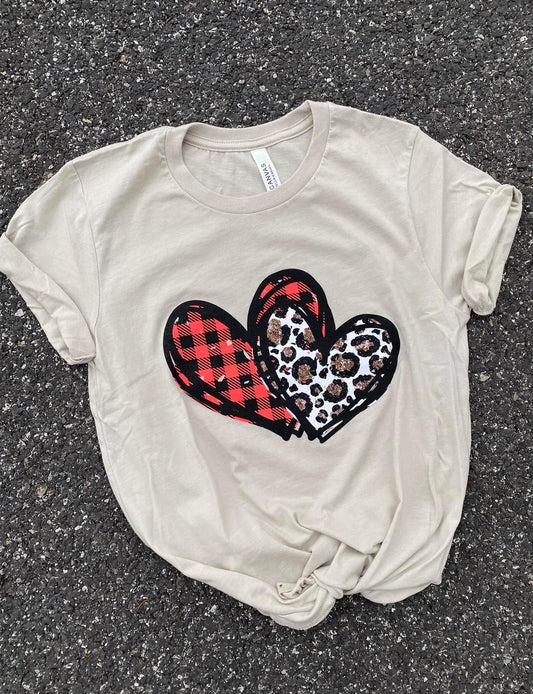 Leopard Plaid Heart - RTS