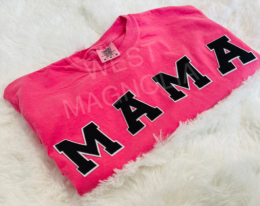 varsity MAMA patch tee (wholesale)